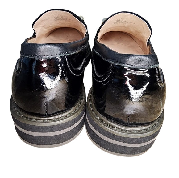 LOUISE ET CIE Womens Edoli Loafer Gold Tone Trim Studded Faux Pearl Shoes Sz 7.5 - Picture 4 of 6